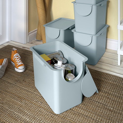 TRÖSKNING bin with lid