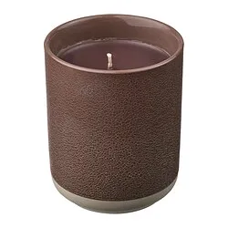 SILKESTRÄD - Lilin beraroma dalam toples keramik, kulit & vanila/cokelat, 45 jam