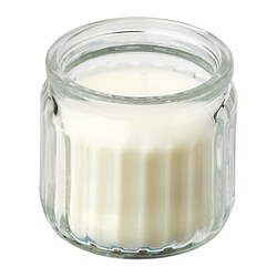 JÄMLIK - Lilin beraroma dalam gelas, Vanila/krem muda, 12 jam