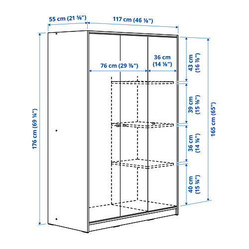 KLEPPSTAD Measurement Illustration