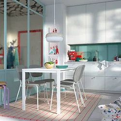 VIHALS - Meja, putih/putih, 125x74 cm