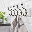 LANDKRABBA - Rack with 5 hooks, white, 50 cm