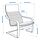 POÄNG - armchair and footstool, black-brown/Knisa light beige | IKEA Indonesia - PE940336_S1
