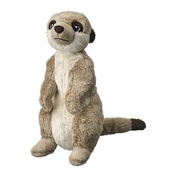 SANDLÖPARE - Soft toy, meerkat/beige, 20 cm