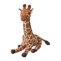 SANDLÖPARE - Boneka, anak jerapah/cokelat, 45 cm
