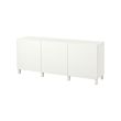 BESTÅ - Storage combination with doors, white/Lappviken/Stubbarp white, 180x42x74 cm
