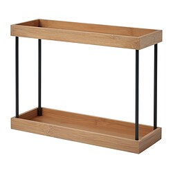 NÅLBLECKA - Pengatur meja dapur, logam/bambu, 38x13x28 cm