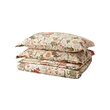NÄSSELKLOCKA - Duvet cover and 2 pillowcases, light grey-beige/multicolour, 240x220/50x80 cm