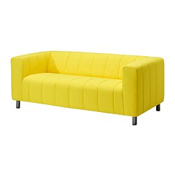KLIPPAN - 2-seat sofa, Långban bright yellow