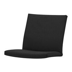 POÄNG - Armchair cushion with low back, Vissle black
