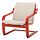 POÄNG - low-back armchair, red/Katorp natural colour/beige | IKEA Indonesia - PE940391_S1