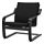 POÄNG - low-back armchair, black/Vissle black | IKEA Indonesia - PE940398_S1