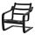 POÄNG - armchair frame with low back, black | IKEA Indonesia - PE940402_S1