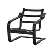 POÄNG - armchair frame with low back, black | IKEA Indonesia - PE940402_S2