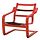 POÄNG - armchair frame with low back, red stained | IKEA Indonesia - PE940404_S1