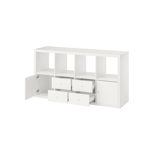 KALLAX shelving unit with 4 inserts