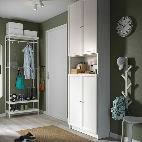 BILLY/OXBERG bookcase w doors/extension unit
