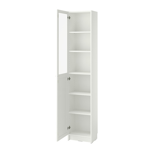 BILLY/OXBERG bookcase with panel/glass door