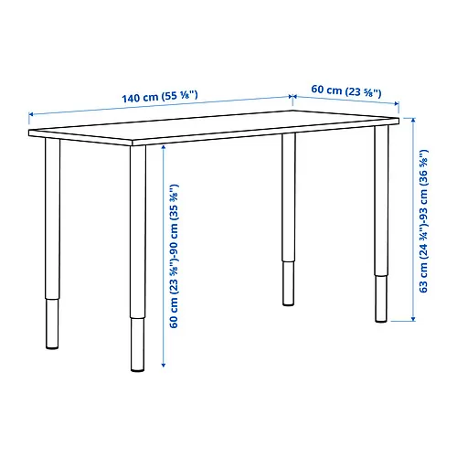 LAGKAPTEN/OLOV Measurement Illustration