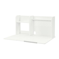 BERGLÄRKA - Desk top and shelf, white, 100x70 cm