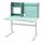 BERGLÄRKA - desk, turquoise/white tiltable, 100x70 cm | IKEA Indonesia - PE871953_S1