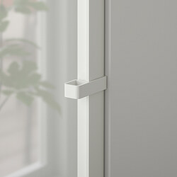 BILLY/HÖGBO - Bookcase combination w glass doors, white, 40x30x202 cm