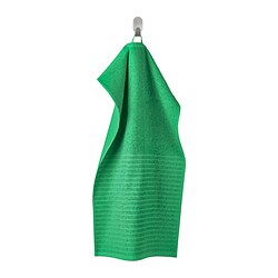 VÅGSJÖN - Hand towel, bright green, 40x70 cm