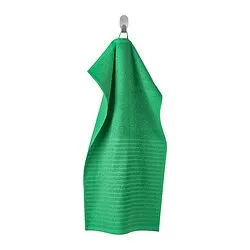 VÅGSJÖN - Hand towel, bright green, 40x70 cm