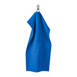 VÅGSJÖN - Hand towel, bright blue, 40x70 cm