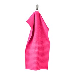 VÅGSJÖN - Hand towel, bright pink, 40x70 cm