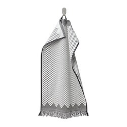 FJÄLLSTARR - Hand towel, white/grey, 40x70 cm