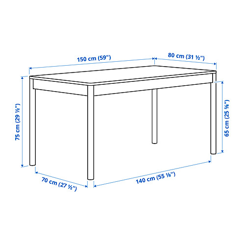 TONSTAD Measurement Illustration
