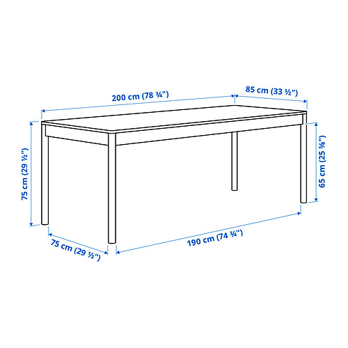 TONSTAD Measurement Illustration