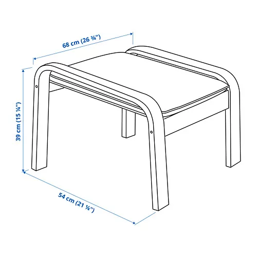 POÄNG Measurement Illustration