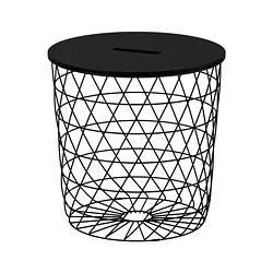 KVISTBRO - Storage table, black, 44 cm
