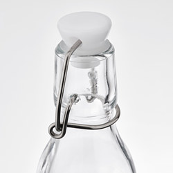KORKEN - Botol dengan penutup, kaca bening, 15 cl