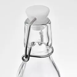 KORKEN - Botol dengan penutup, kaca bening, 15 cl