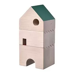 FÄLTLÖNN - Rumah dekorasi, set isi 3, kayu solid/aneka warna