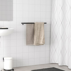 SKOGSVIKEN - Towel rail, black, 60 cm