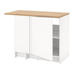KNOXHULT - Corner base cabinet, white, 100x85 cm