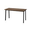MITTZON - Conference table, walnut veneer/black, 140x68x75 cm
