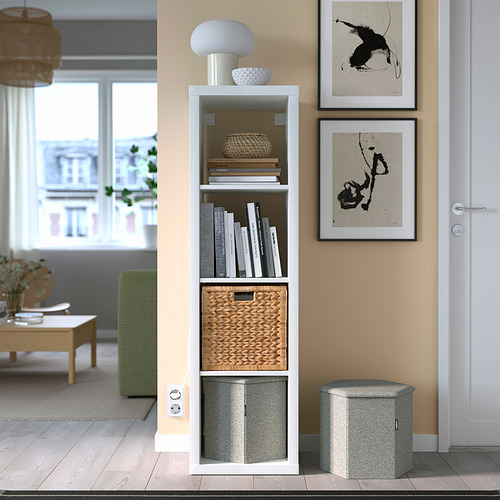 KJUGE pouffe dengan penyimpanan