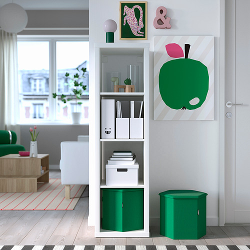 KJUGE pouffe dengan penyimpanan