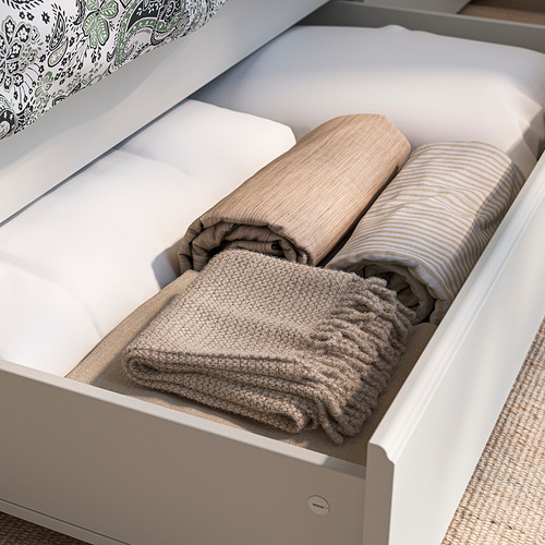 FÅGELFJÄLLET Rangka tempat tidur + 4 penyimpanan