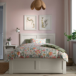 FÅGELFJÄLLET - Bed frame, off-white/Luröy, 120x200 cm