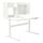 BERGLÄRKA - bagian atas meja dan rak, putih, 100x70 cm | IKEA Indonesia - PE872186_S1