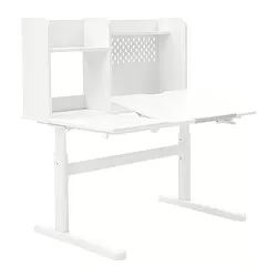 BERGLÄRKA - Desk, white/tiltable, 100x70 cm