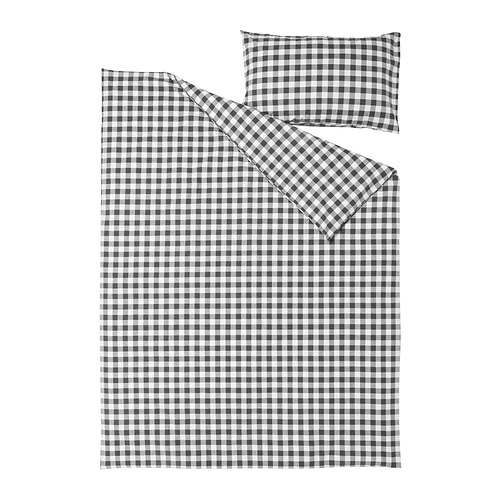 EKTANDVINGE duvet cover and pillowcase