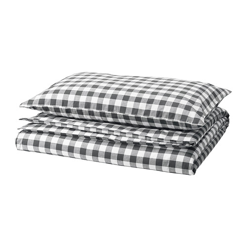 EKTANDVINGE duvet cover and pillowcase