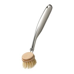 VÄLVÅRDAD - Dish-washing brush, stainless steel/beech
